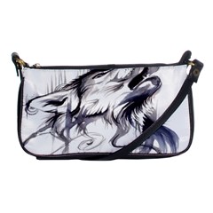 Tattoo-ink-flash-drawing-wolf Shoulder Clutch Bag