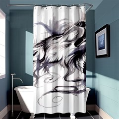 Tattoo-ink-flash-drawing-wolf Shower Curtain 36  X 72  (stall) 