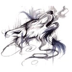 Tattoo-ink-flash-drawing-wolf Deluxe Canvas 14  x 11  (Stretched) 14  x 11  x 1.5  Stretched Canvas