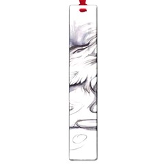 Tattoo-ink-flash-drawing-wolf Large Book Marks by Jancukart