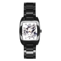 Tattoo-ink-flash-drawing-wolf Stainless Steel Barrel Watch