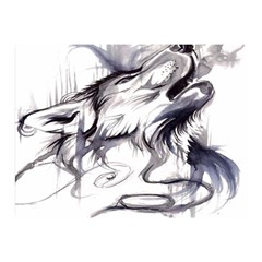 Tattoo-ink-flash-drawing-wolf Double Sided Flano Blanket (mini) 