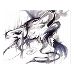 Tattoo-ink-flash-drawing-wolf Double Sided Flano Blanket (large) 