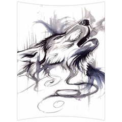 Tattoo-ink-flash-drawing-wolf Back Support Cushion by Jancukart