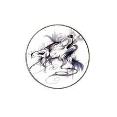 Tattoo-ink-flash-drawing-wolf Hat Clip Ball Marker