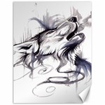 Tattoo-ink-flash-drawing-wolf Canvas 12  x 16  11.86 x15.41  Canvas - 1