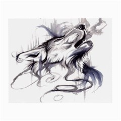 Tattoo-ink-flash-drawing-wolf Small Glasses Cloth (2 Sides)