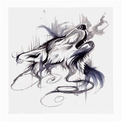 Tattoo-ink-flash-drawing-wolf Medium Glasses Cloth