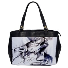 Tattoo-ink-flash-drawing-wolf Oversize Office Handbag