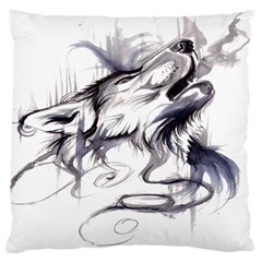 Tattoo-ink-flash-drawing-wolf Large Cushion Case (one Side)