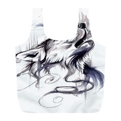 Tattoo-ink-flash-drawing-wolf Full Print Recycle Bag (l)