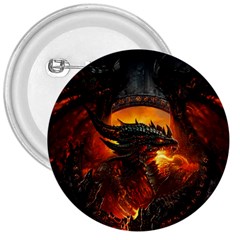 Dragon Fire Fantasy Art 3  Buttons by Jancukart