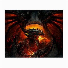 Dragon Fire Fantasy Art Small Glasses Cloth (2 Sides)