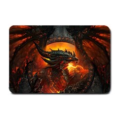 Dragon Fire Fantasy Art Small Doormat 