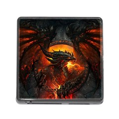 Dragon Fire Fantasy Art Memory Card Reader (square 5 Slot)