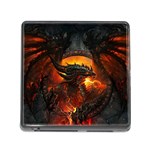 Dragon Fire Fantasy Art Memory Card Reader (Square 5 Slot) Front