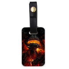 Dragon Fire Fantasy Art Luggage Tag (one Side) by Jancukart