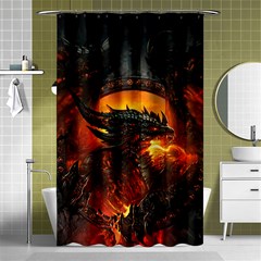 Dragon Fire Fantasy Art Shower Curtain 48  X 72  (small)  by Jancukart