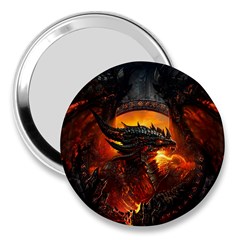 Dragon Fire Fantasy Art 3  Handbag Mirrors