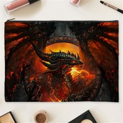 Dragon Fire Fantasy Art Cosmetic Bag (xxxl) by Jancukart