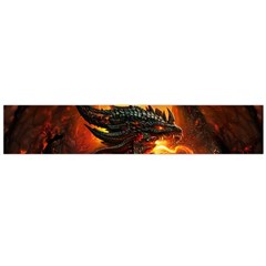 Dragon Fire Fantasy Art Large Flano Scarf 