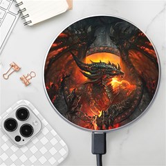 Dragon Fire Fantasy Art Wireless Charger by Jancukart