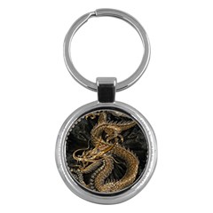 Fantasy Dragon Pentagram Key Chain (round) by Jancukart