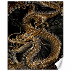 Fantasy Dragon Pentagram Canvas 16  X 20 