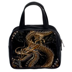 Fantasy Dragon Pentagram Classic Handbag (two Sides) by Jancukart