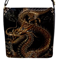 Fantasy Dragon Pentagram Flap Closure Messenger Bag (s)