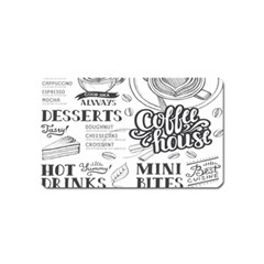 Vintage Coffee-tea-cafe-hamburger-menu-coffee-shop-menu Magnet (name Card) by Jancukart