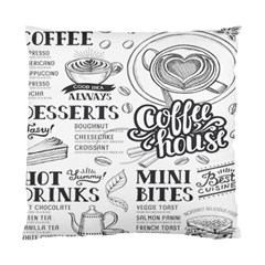 Vintage Coffee-tea-cafe-hamburger-menu-coffee-shop-menu Standard Cushion Case (Two Sides)