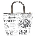 Vintage Coffee-tea-cafe-hamburger-menu-coffee-shop-menu Bucket Bag Back