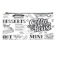 Vintage Coffee-tea-cafe-hamburger-menu-coffee-shop-menu Pencil Case by Jancukart