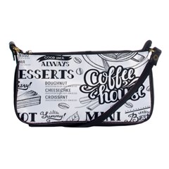 Vintage Coffee-tea-cafe-hamburger-menu-coffee-shop-menu Shoulder Clutch Bag