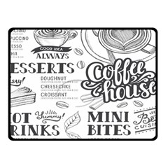 Vintage Coffee-tea-cafe-hamburger-menu-coffee-shop-menu Fleece Blanket (Small)