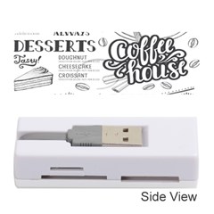 Vintage Coffee-tea-cafe-hamburger-menu-coffee-shop-menu Memory Card Reader (Stick)