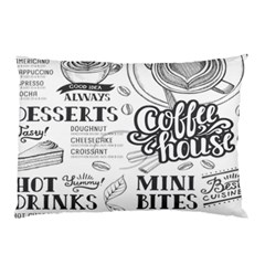 Vintage Coffee-tea-cafe-hamburger-menu-coffee-shop-menu Pillow Case (Two Sides)