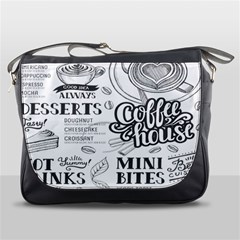 Vintage Coffee-tea-cafe-hamburger-menu-coffee-shop-menu Messenger Bag