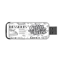 Vintage Coffee-tea-cafe-hamburger-menu-coffee-shop-menu Portable Usb Flash (one Side)