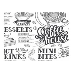 Vintage Coffee-tea-cafe-hamburger-menu-coffee-shop-menu Double Sided Flano Blanket (Mini) 