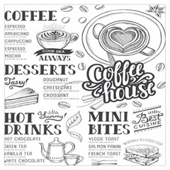 Vintage Coffee-tea-cafe-hamburger-menu-coffee-shop-menu Lightweight Scarf 