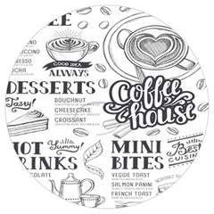 Vintage Coffee-tea-cafe-hamburger-menu-coffee-shop-menu Round Trivet