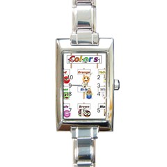 Graphic-smiley-color-diagram Rectangle Italian Charm Watch by Jancukart