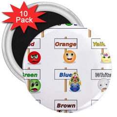 Graphic-smiley-color-diagram 3  Magnets (10 Pack) 