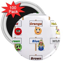 Graphic-smiley-color-diagram 3  Magnets (100 Pack)