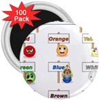 Graphic-smiley-color-diagram 3  Magnets (100 pack) Front