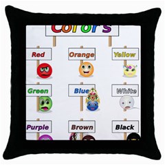 Graphic-smiley-color-diagram Throw Pillow Case (black)