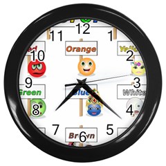 Graphic-smiley-color-diagram Wall Clock (black) by Jancukart