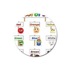 Graphic-smiley-color-diagram Magnet 3  (round)